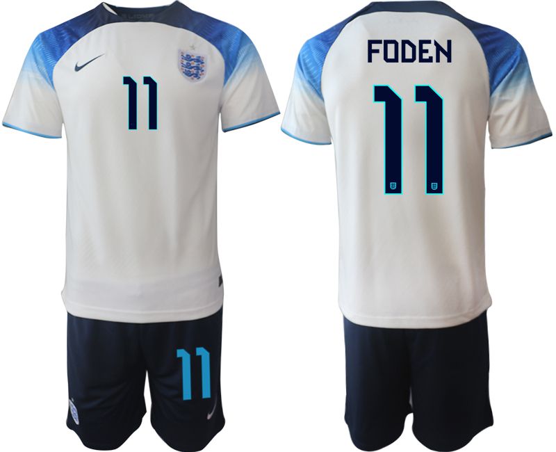 Men 2022 World Cup National Team England home white #11 Soccer Jerseys